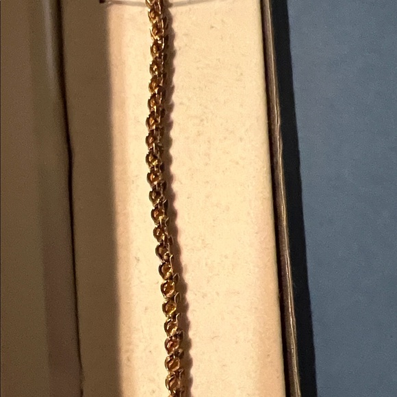 Elegant 18 K Gold over Sterling Silver Tennis Bracelet with Diamond Accents - Picture 8 of 10